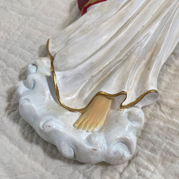 Large Hand-Painted Jesus Christ Wall Hanging Statue With Open Arms Design - Picture 9 of 12